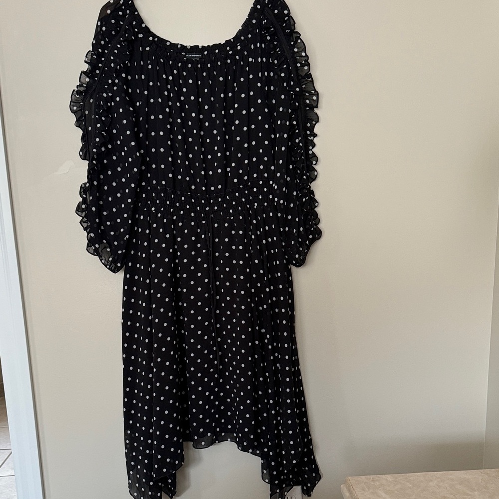 Club Monaco Black Dress with White Dots